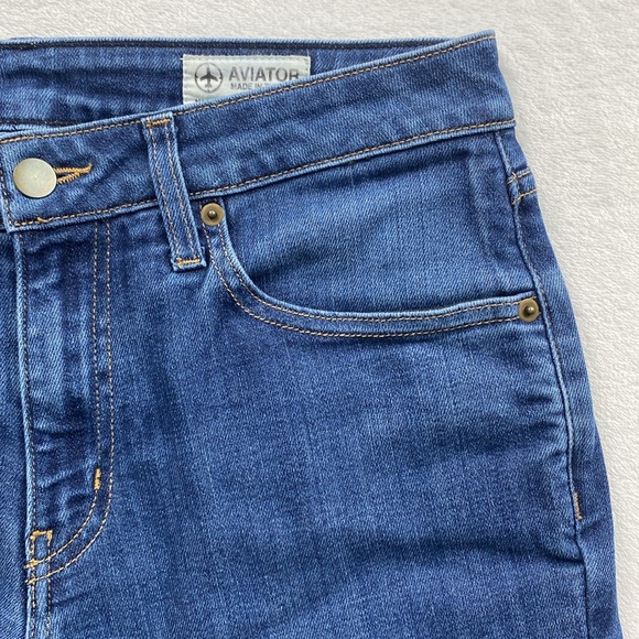 Aviator Best Travel Mid Rise Modern Tailored Fit Jeans (Dark Wash Indigo) - Picture 8 of 16